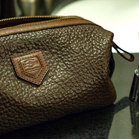 Theodore Leather Toiletry Wash Bag