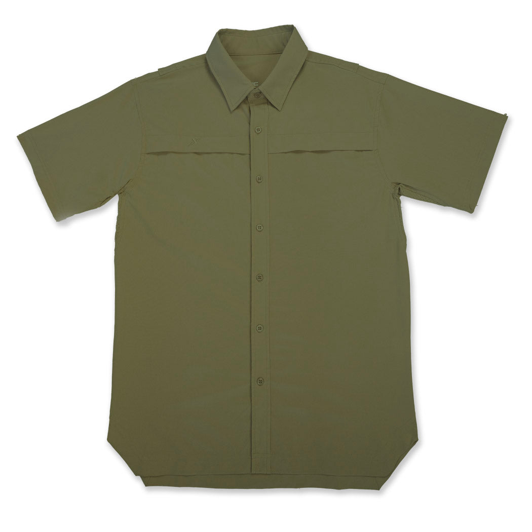 Short Sleeve Solid Lifestyle Button Down w/ REPEL-X
