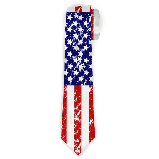 Buckle-Down Necktie - United States Flags C/U Weathered