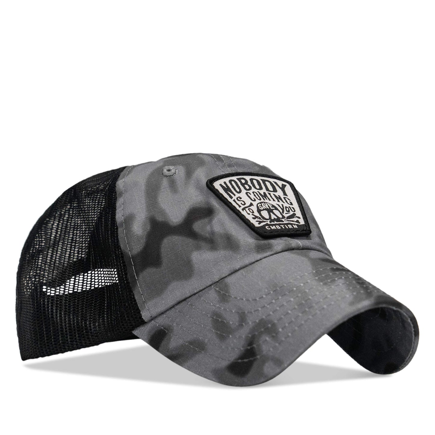 Nobody Is Coming To Save You Skull Patch Ripstop Snapback