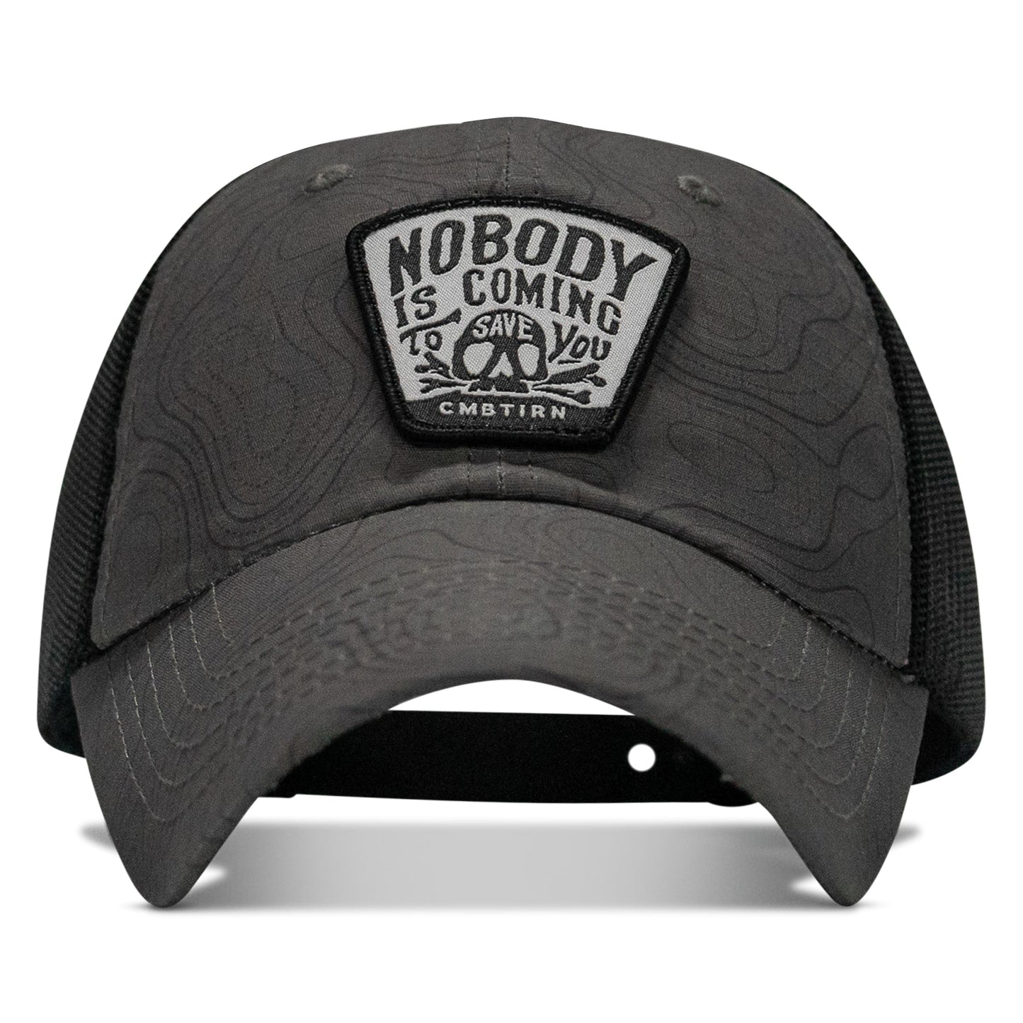 Nobody Is Coming To Save You Skull Patch Ripstop Snapback