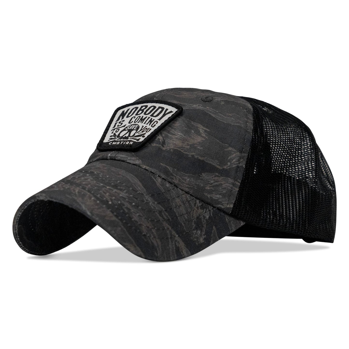 Nobody Is Coming To Save You Skull Patch Ripstop Snapback
