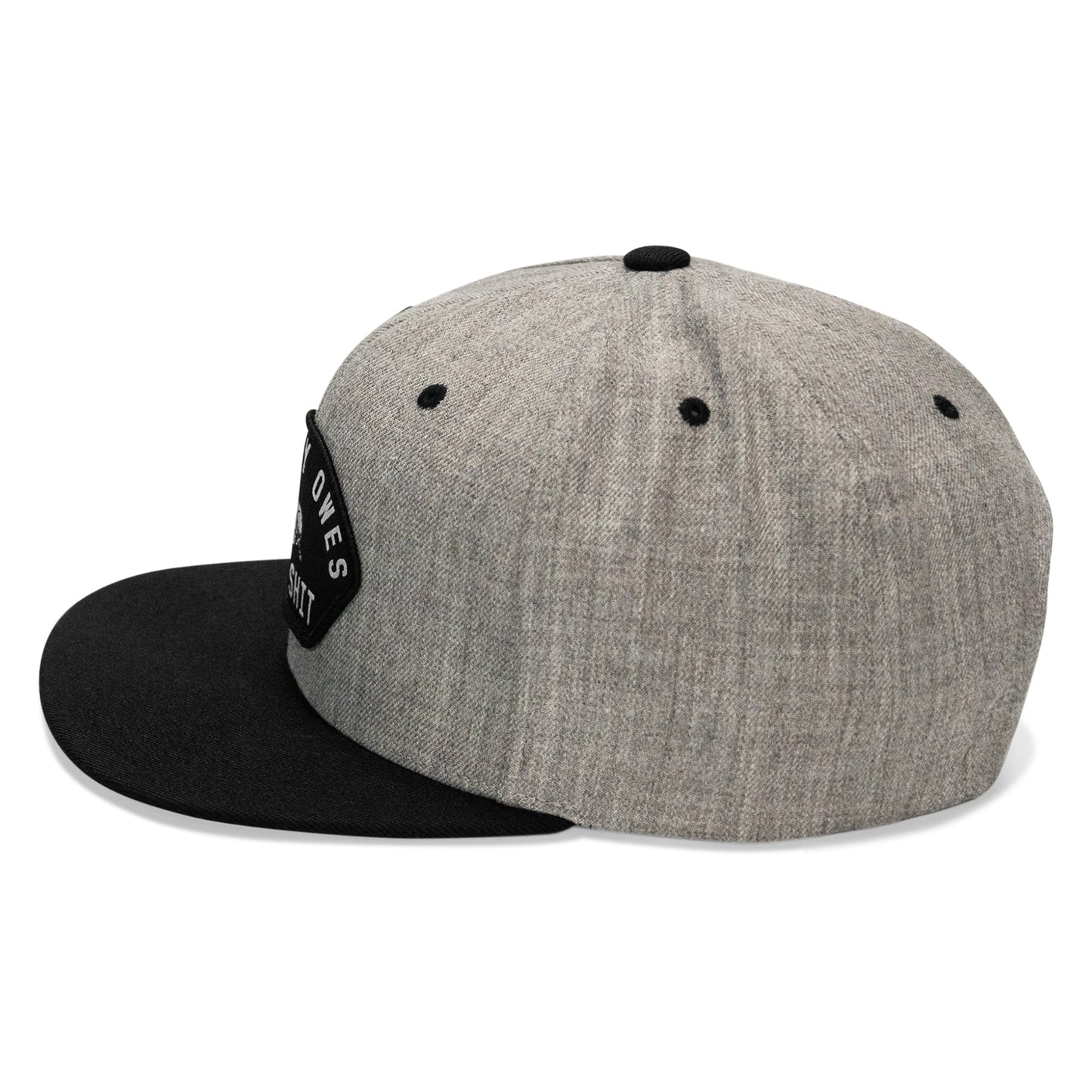 Nobody Owes You Shit Arched Patch Flatbill SnapBack Hat