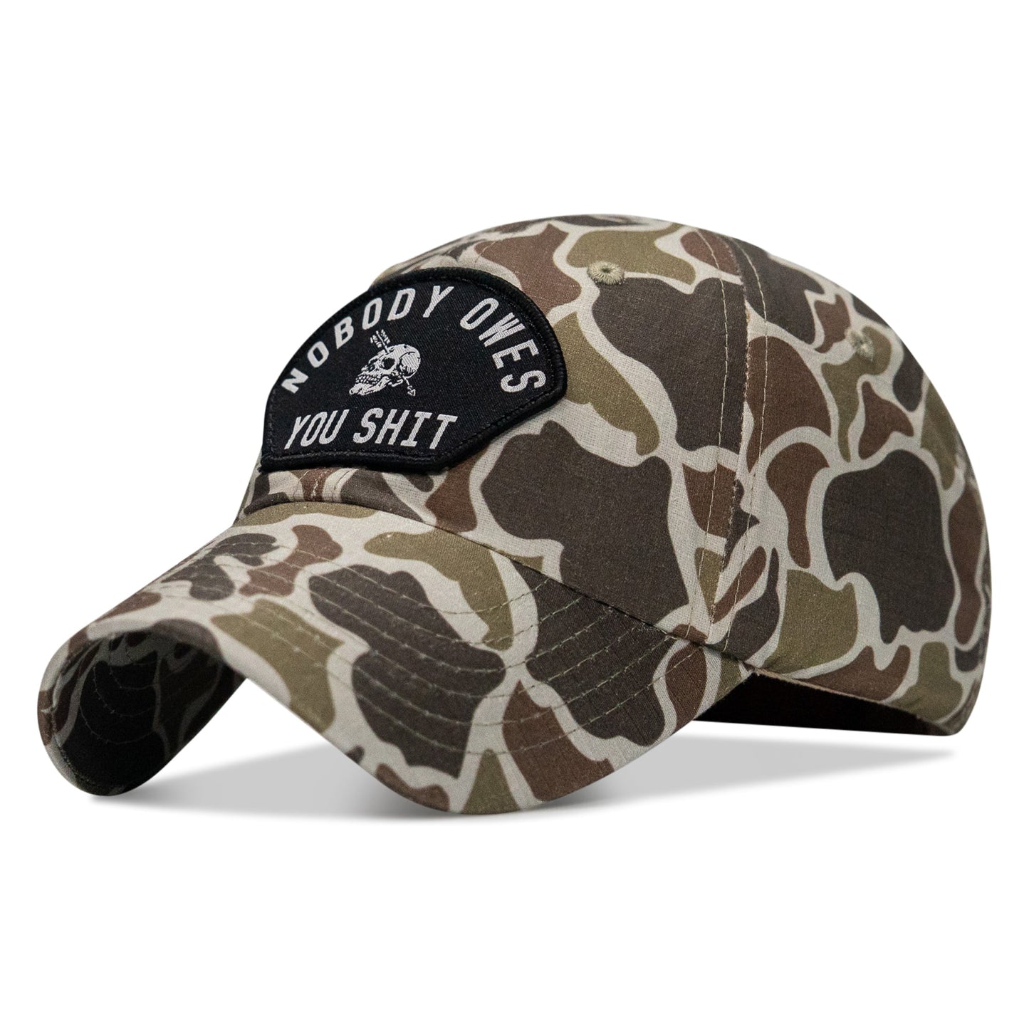 Nobody Owes You Shit Arched Patch Tactical Ripstop Mesh Snapback Hat