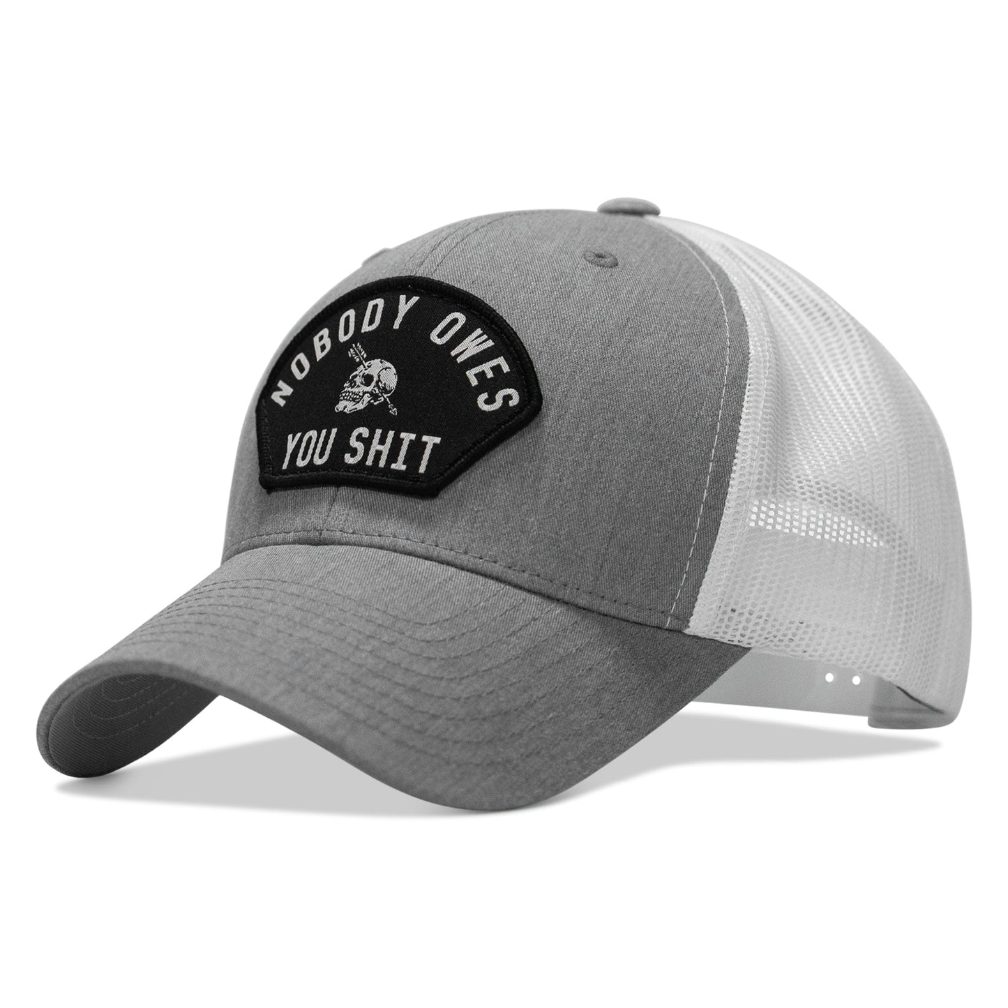 Nobody Owes You Shit Arched Skull Patch Snapback