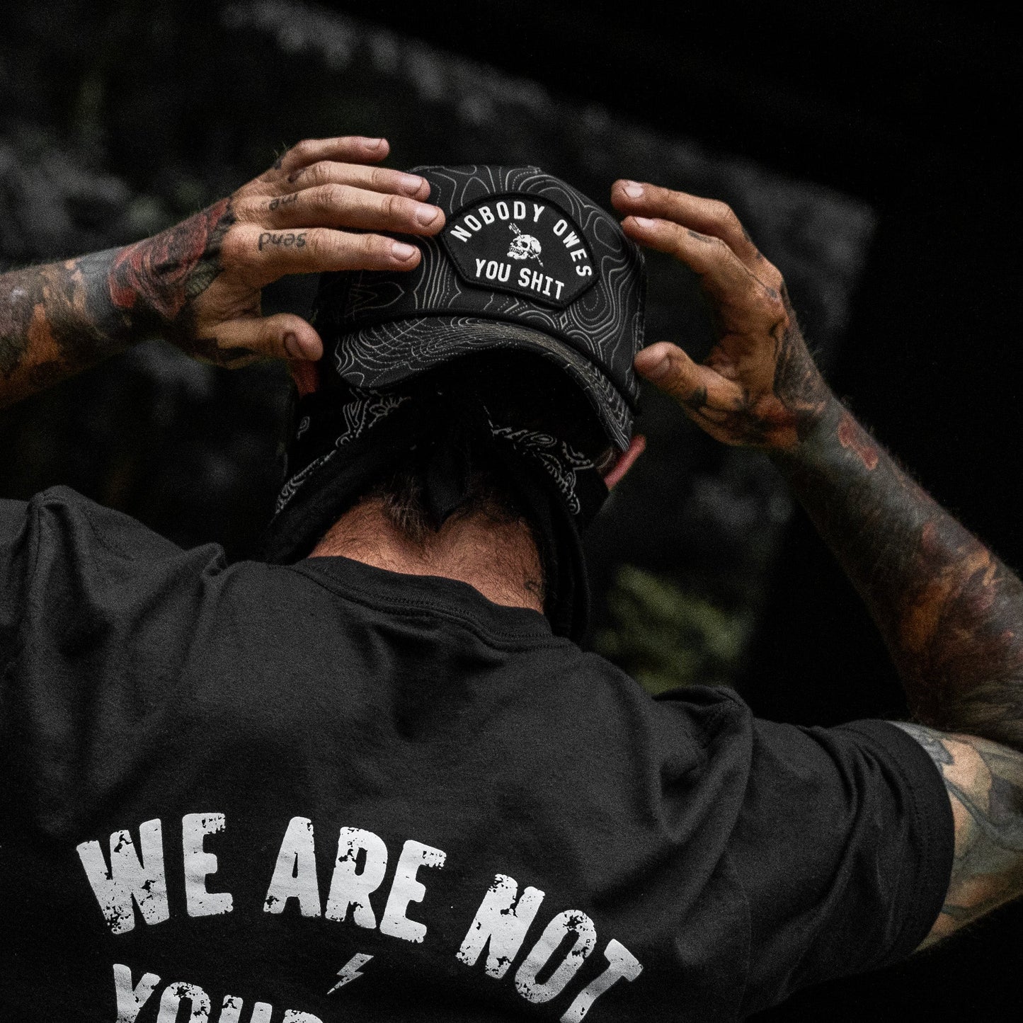 Nobody Owes You Shit Arched Patch Waterproof Weekender Snapback
