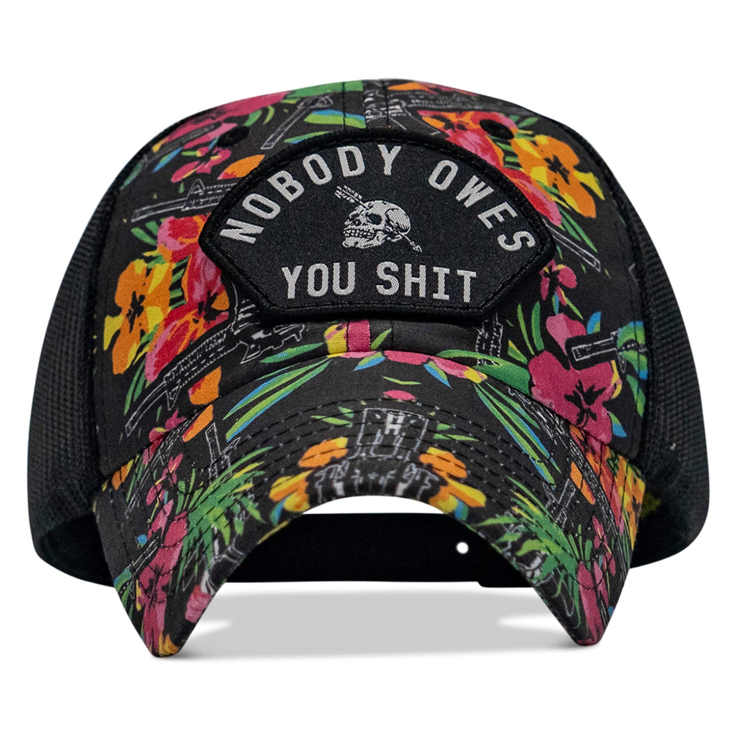 Nobody Owes You Shit Arched Patch Tactical Ripstop Mesh Snapback Hat