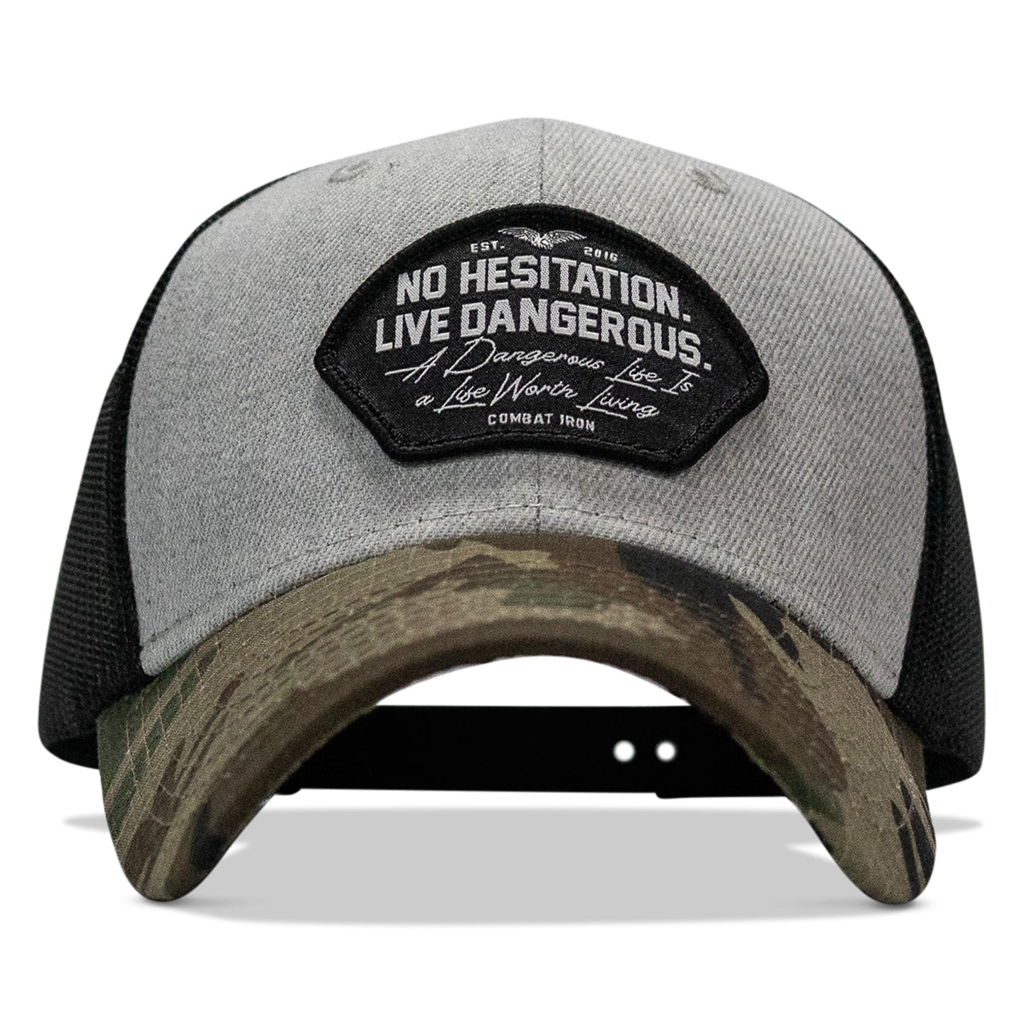 No Hesitation. Live Dangerous Patch Original Ripstop Snapback Hat