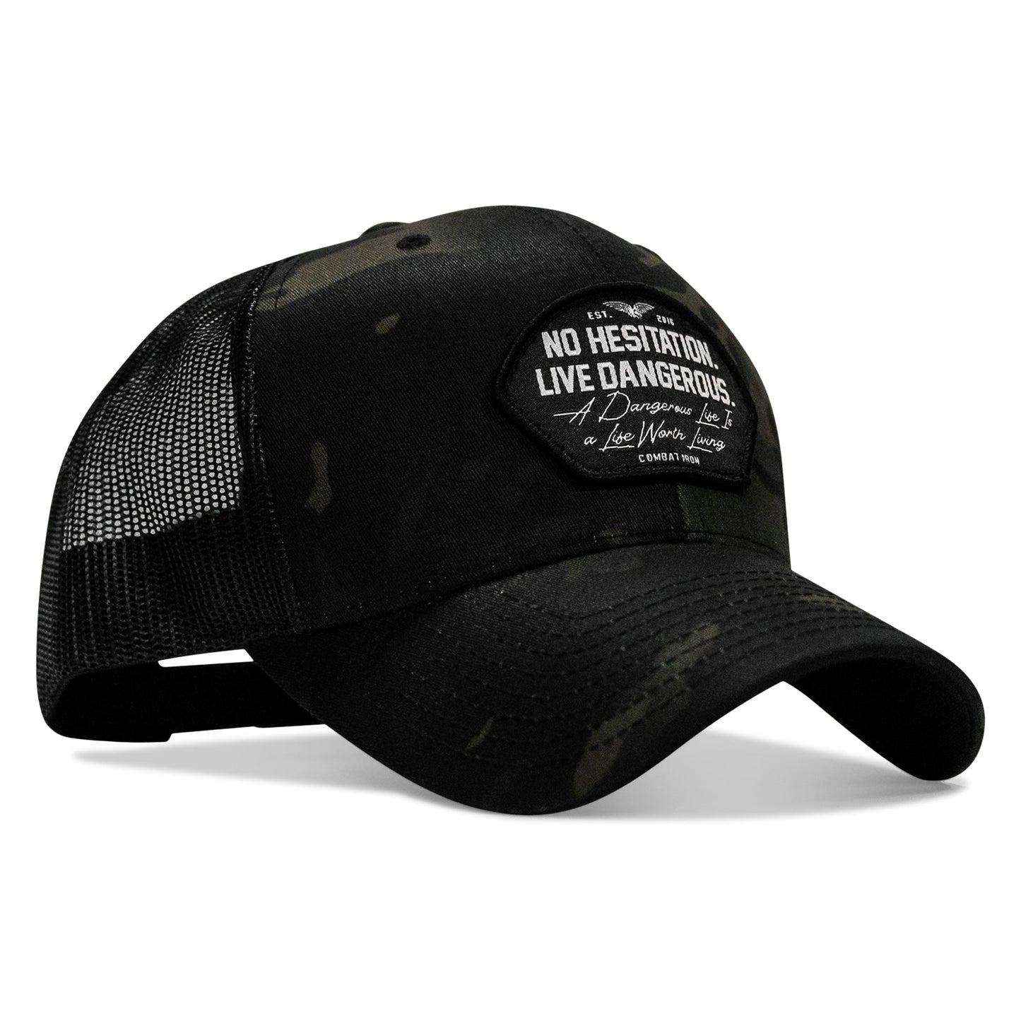 No Hesitation. Live Dangerous Patch Snapback Hat
