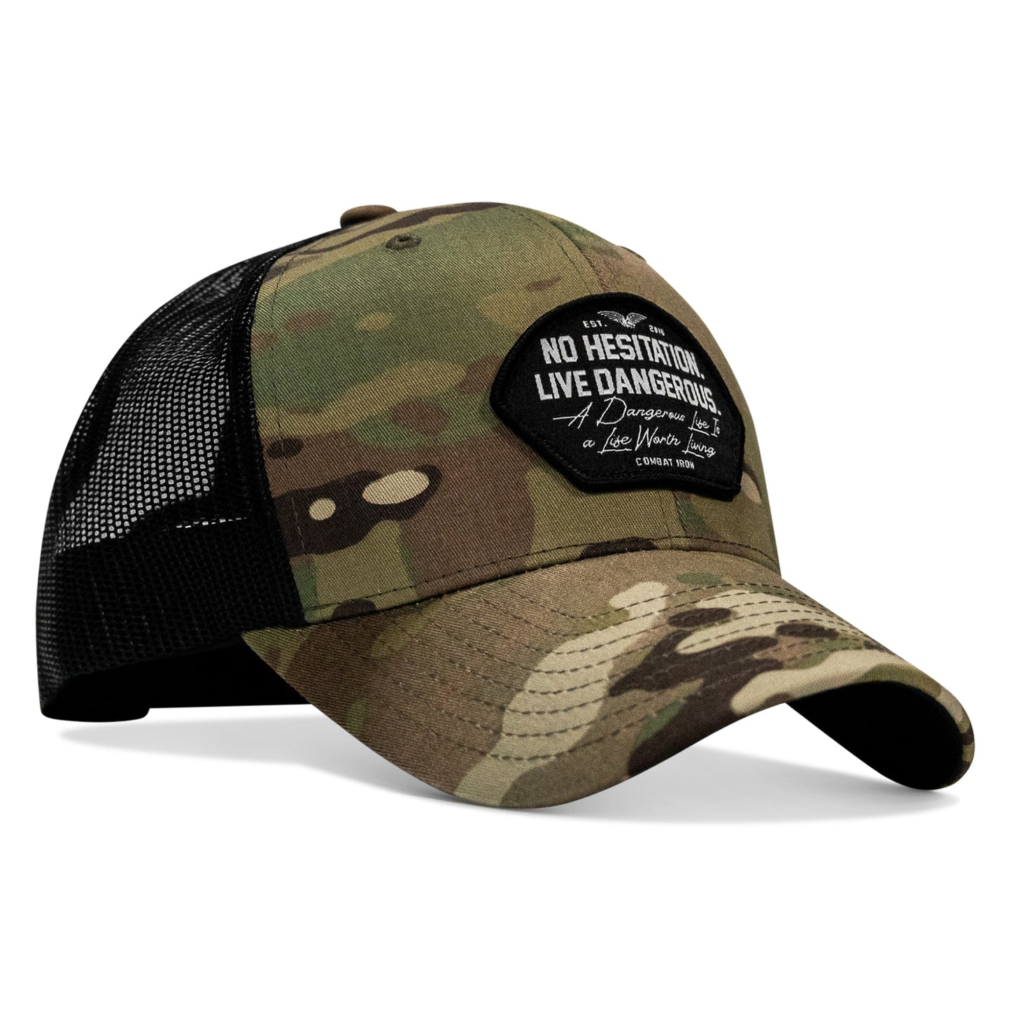No Hesitation. Live Dangerous Patch Snapback Hat
