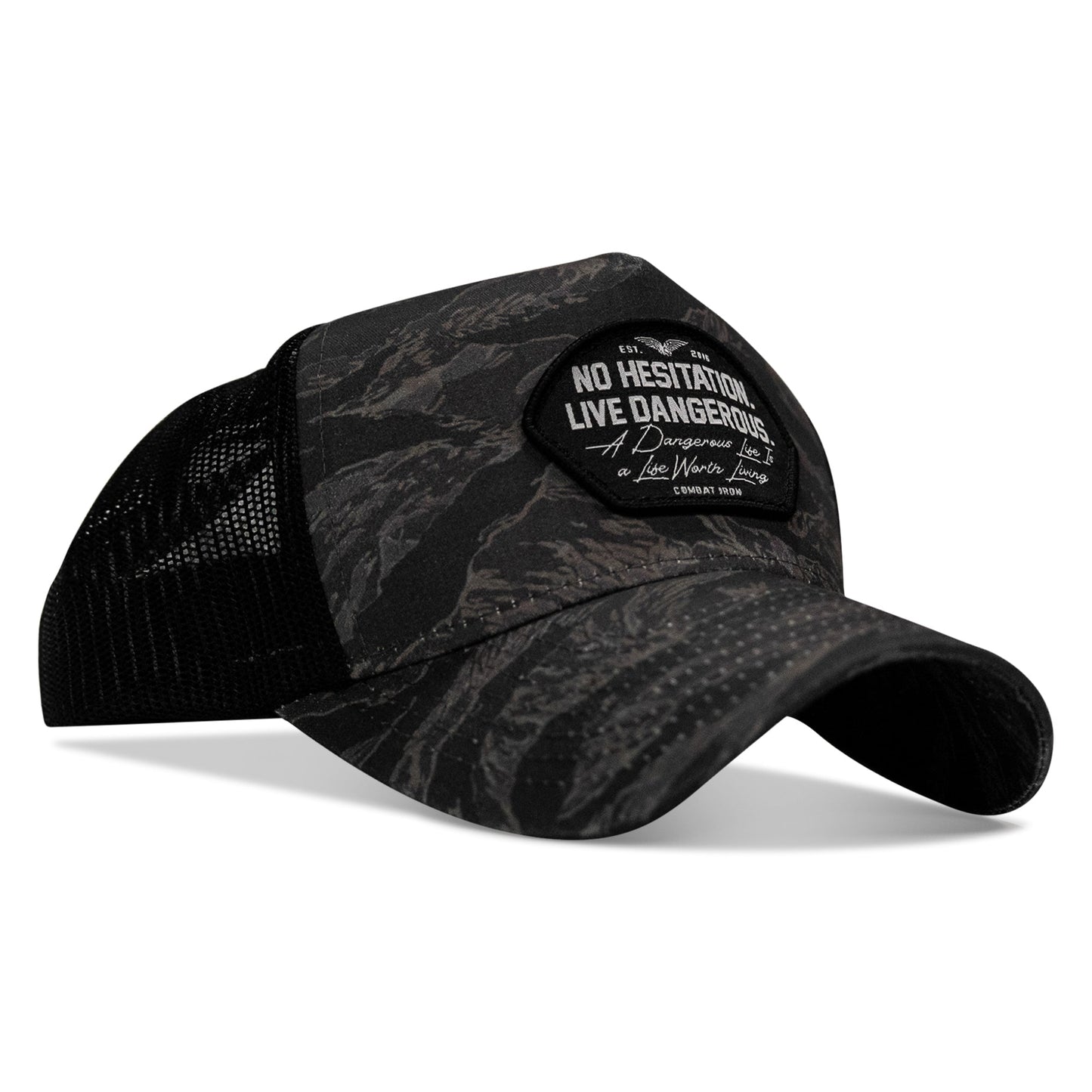 No Hesitation. Live Dangerous Patch Five Panel Breacher Snapback Hat