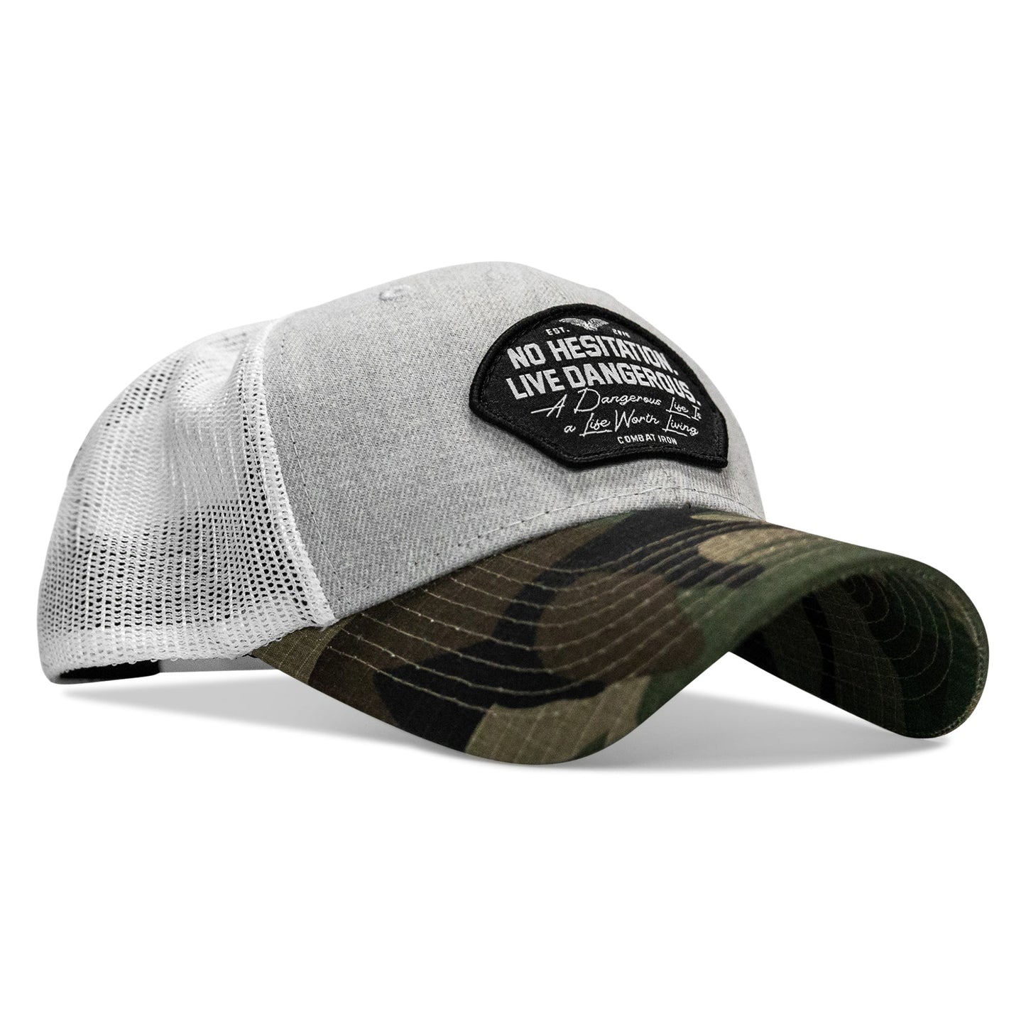 No Hesitation. Live Dangerous Patch Original Ripstop Snapback Hat