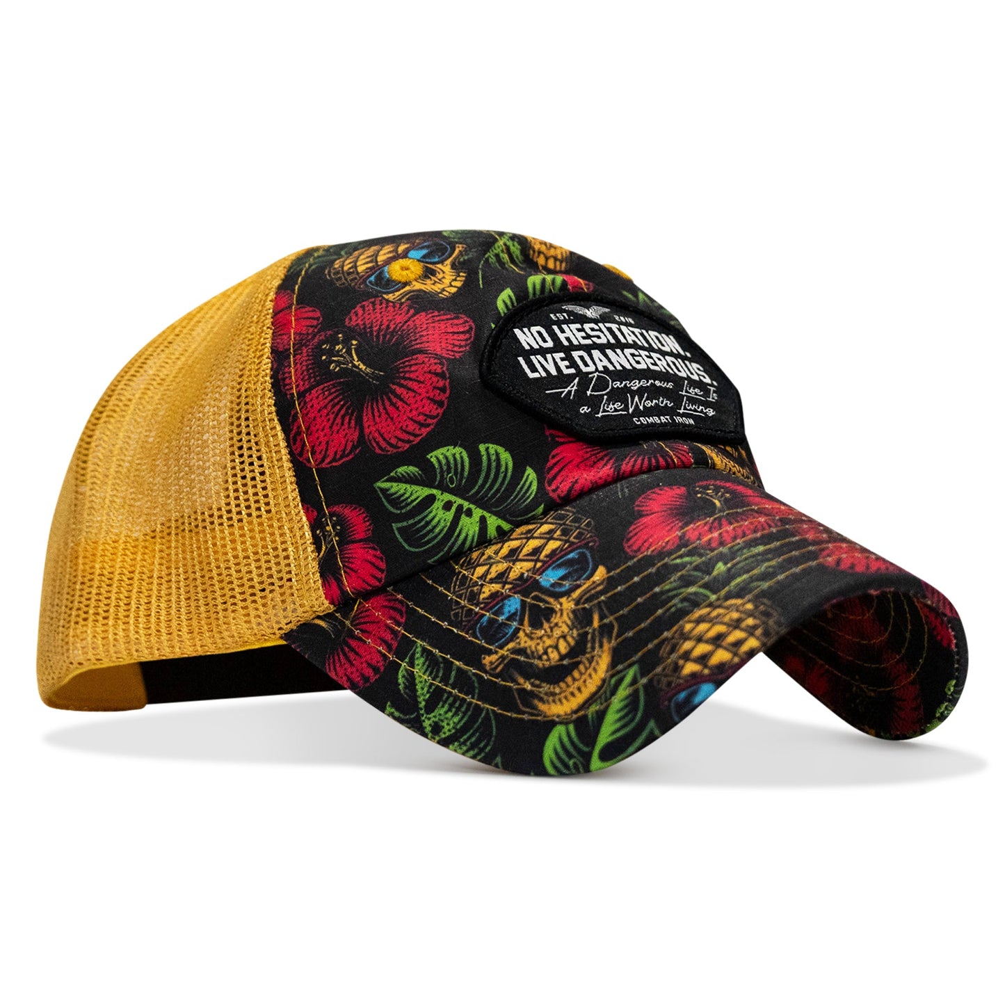No Hesitation. Live Dangerous Patch Tactical Ripstop Mesh Snapback Hat