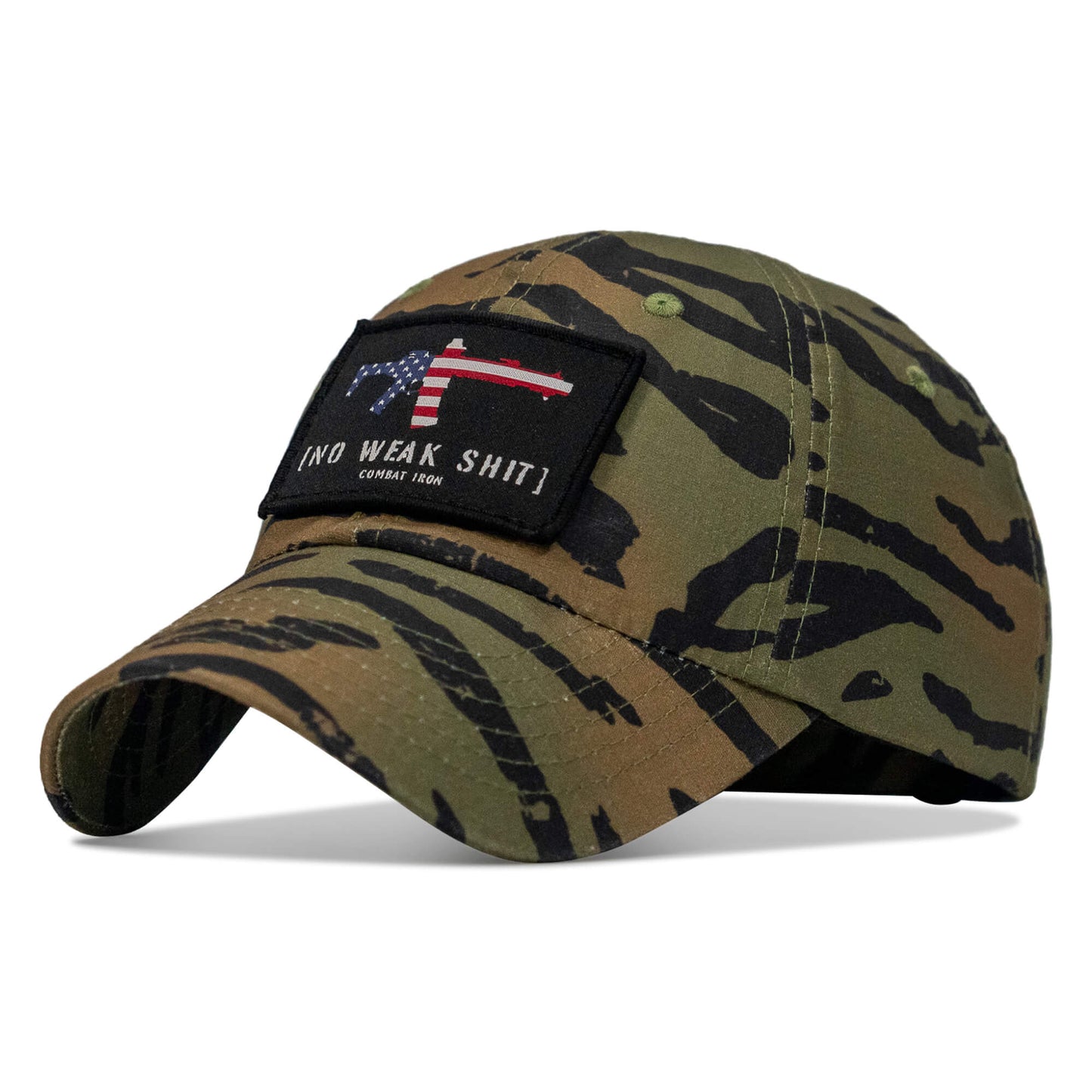 No Weak Shit American Flag Rifle Patch Tactical Ripstop Mesh Snapback Hat