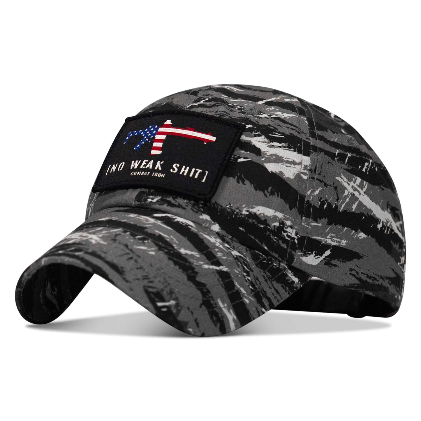 No Weak Shit American Flag Rifle Patch Tactical Ripstop Mesh Snapback Hat