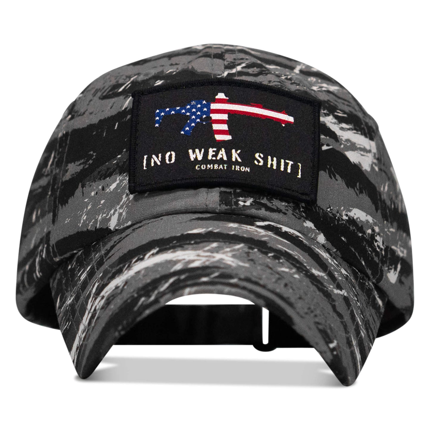 No Weak Shit American Flag Rifle Patch Tactical Ripstop Mesh Snapback Hat