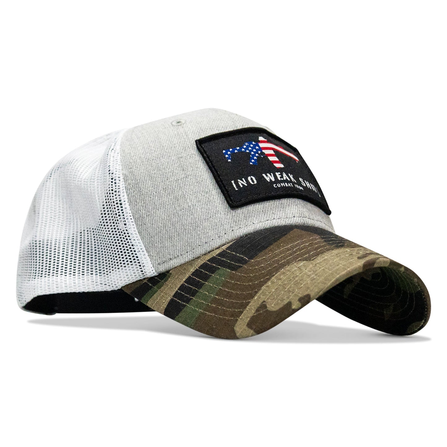 No Weak Shit American Flag Rifle Patch Original Ripstop Snapback Hat