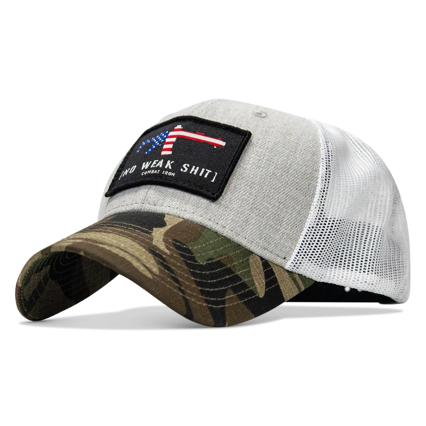 No Weak Shit American Flag Rifle Patch Original Ripstop Snapback Hat
