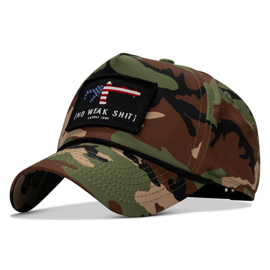 No Weak Shit American Flag Rifle Patch Waterproof Weekender Snapback