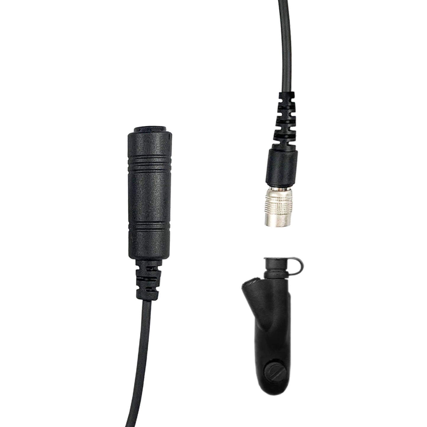 Tactical Radio Amplified Connector Cable & Push To Talk Adapter for Headset: NATO/Military Wiring, Gentex, Ops-Core, OTTO, TEA, David Clark, MSA, Military Helicopter - Motorola: HT750/1250/1550, MTX850/950/960/8250/9250, PR860 & More