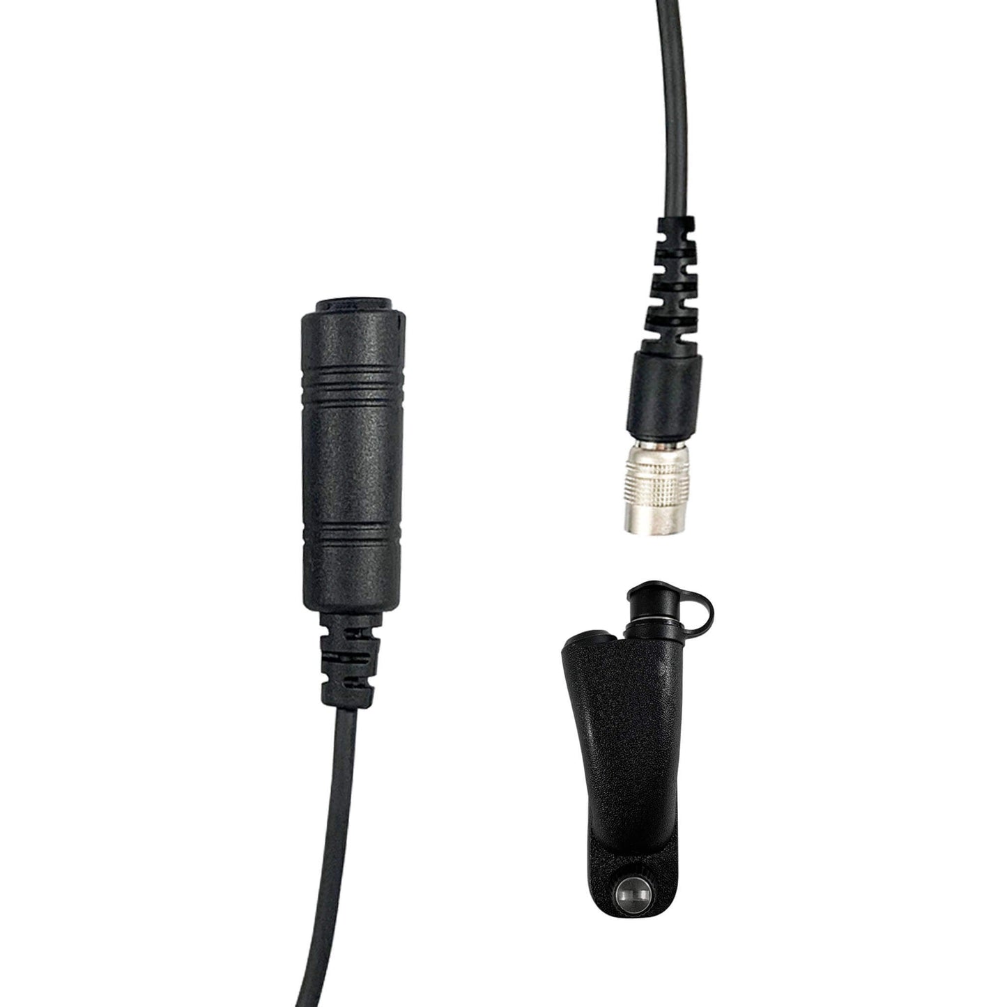 Tactical Radio Connector Cable & Push To Talk Adapter for Headset: US/Civilian Wiring, Select ComTac III Models and Select Helicopter Headsets - Motorola: APX (Apex) Series, XPR Series, SRX2200, & More