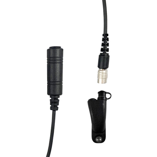 Tactical Radio Connector Cable & Push To Talk Adapter for Headset: US/Civilian Wiring, Select ComTac III Models and Select Helicopter Headsets - Motorola: APX (Apex) Series, XPR Series, SRX2200, & More