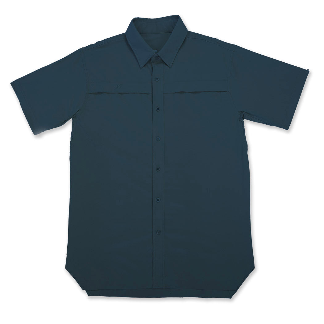Short Sleeve Solid Lifestyle Button Down w/ REPEL-X