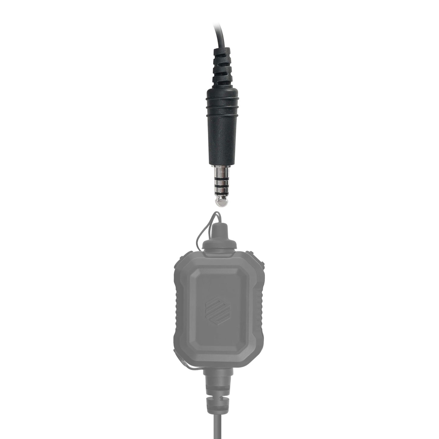 Tactical Mic / Invisible Tubeless Earpiece / TP-120/U174 Connector Kit - NATO Wired, No PTT Adapter