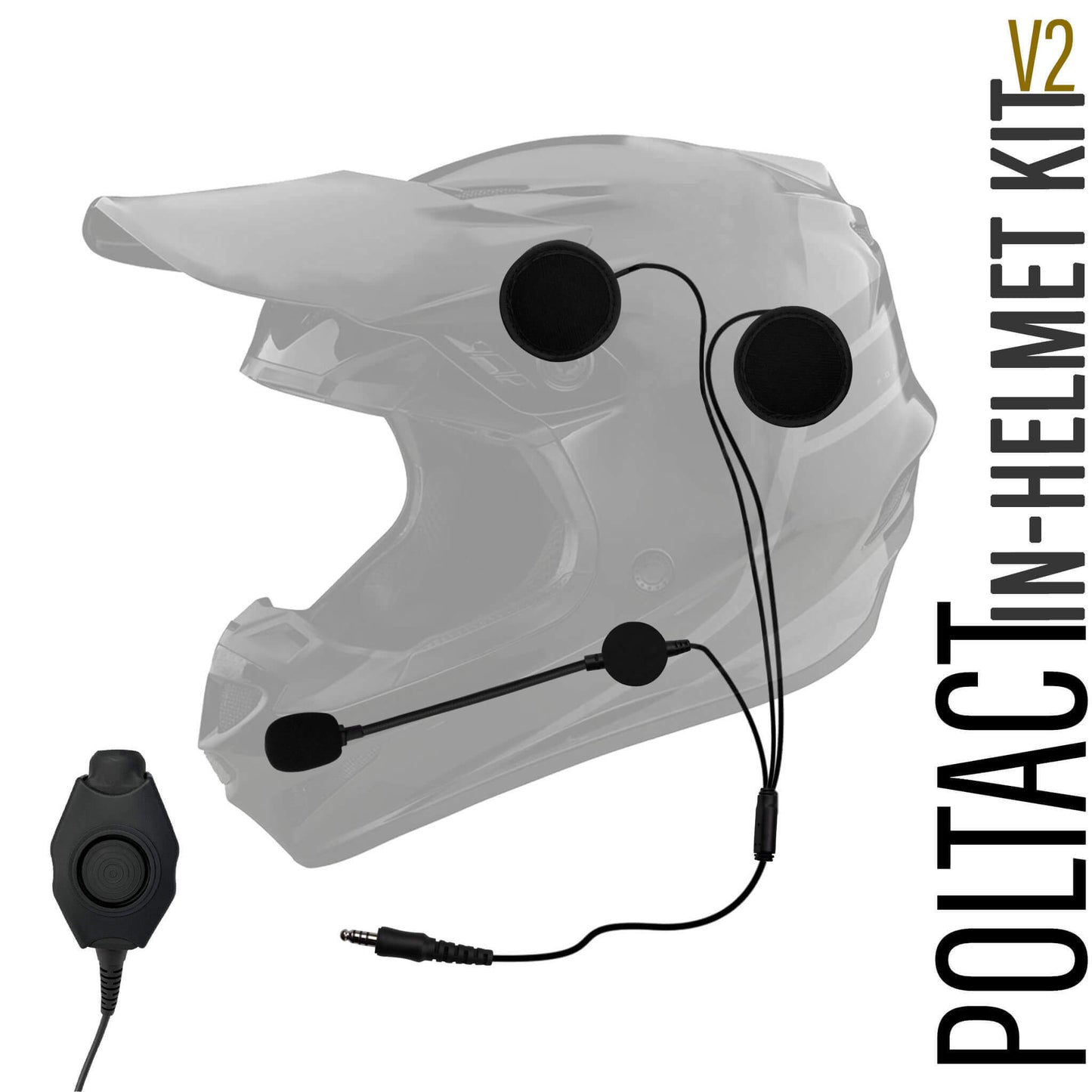 Tactical In Helmet & Push To Talk Kit - Quick Disconnect (Hirose): Motorola: HT750/1250/1550, MTX850/950/960/8250/9250, PR860 & More