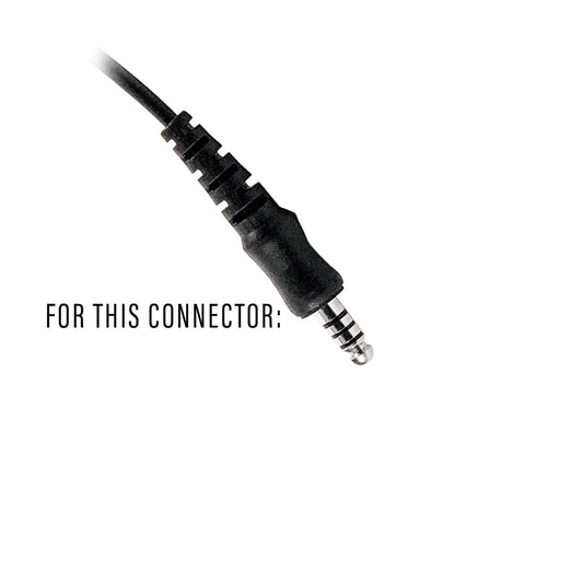 Tactical Radio Connector Cable & Push To Talk Adapter for Headset: NATO/Military Wiring, Gentex, Ops-Core, OTTO, Select Peltor Models, Helicopter - Harris: XL-150/P, XG-100/P, XL-185/P/Pi, XL-200/P/Pi, XL-400