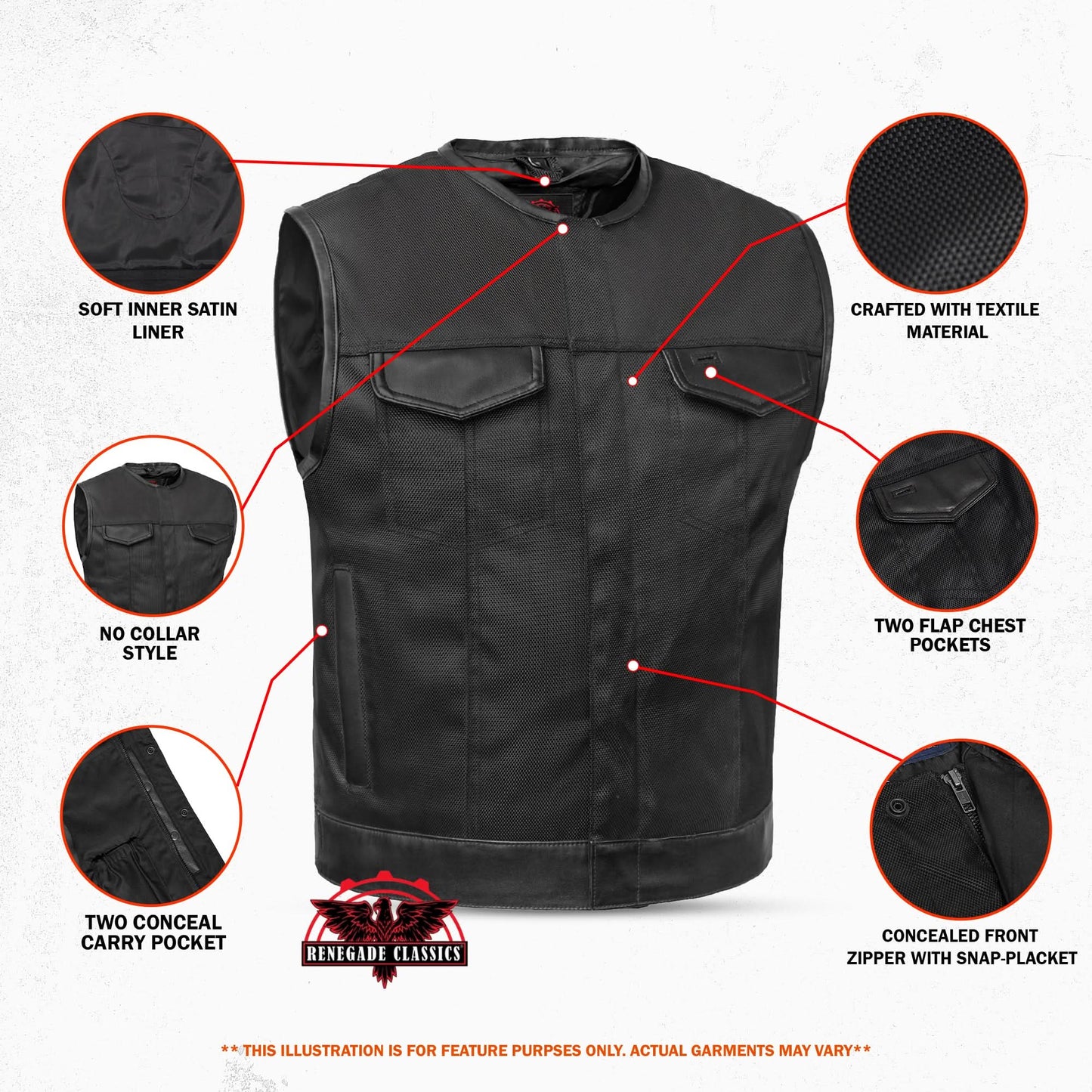 Highline Mens Motorcycle Textile Vest