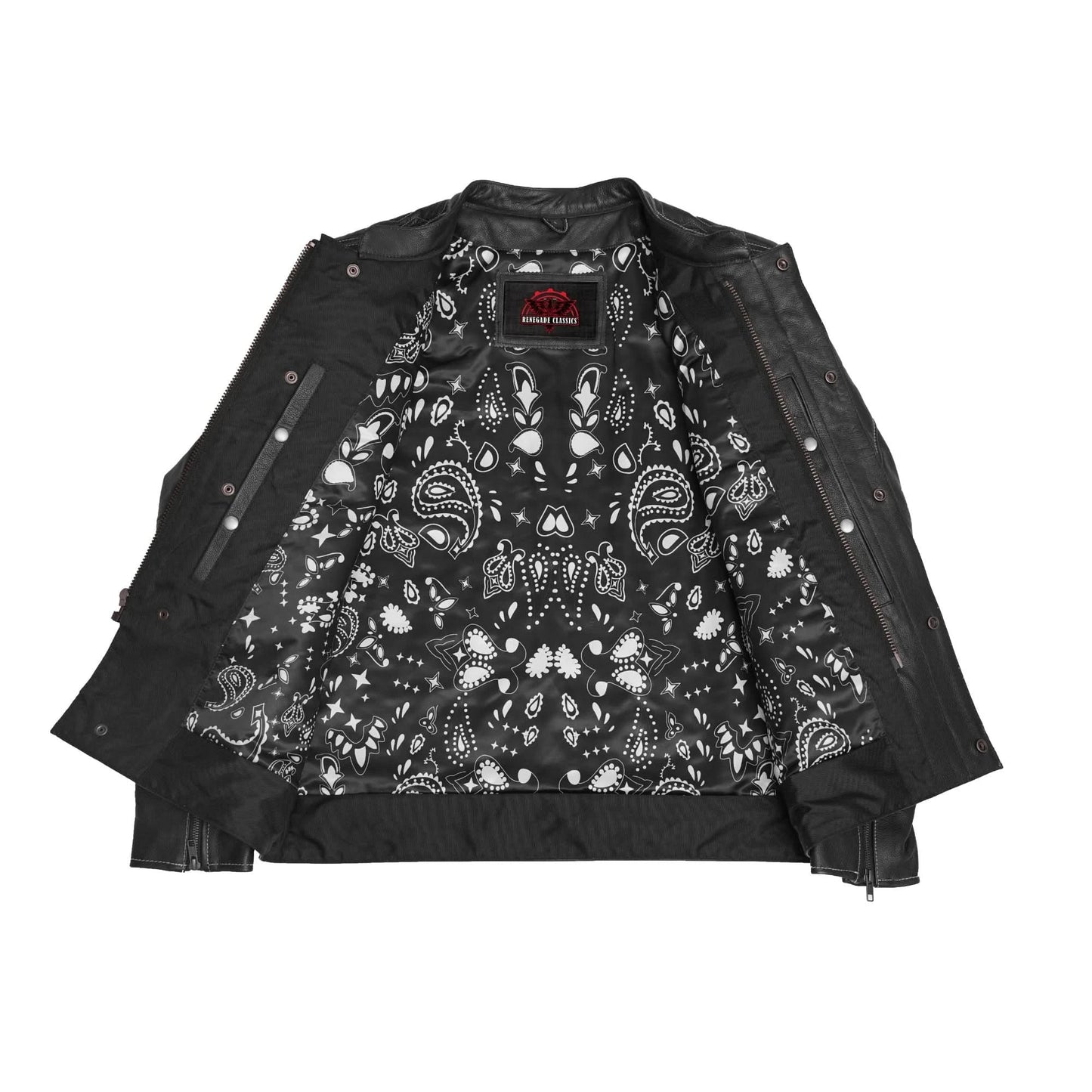 Conall Men's Leather Motorcycle Jacket