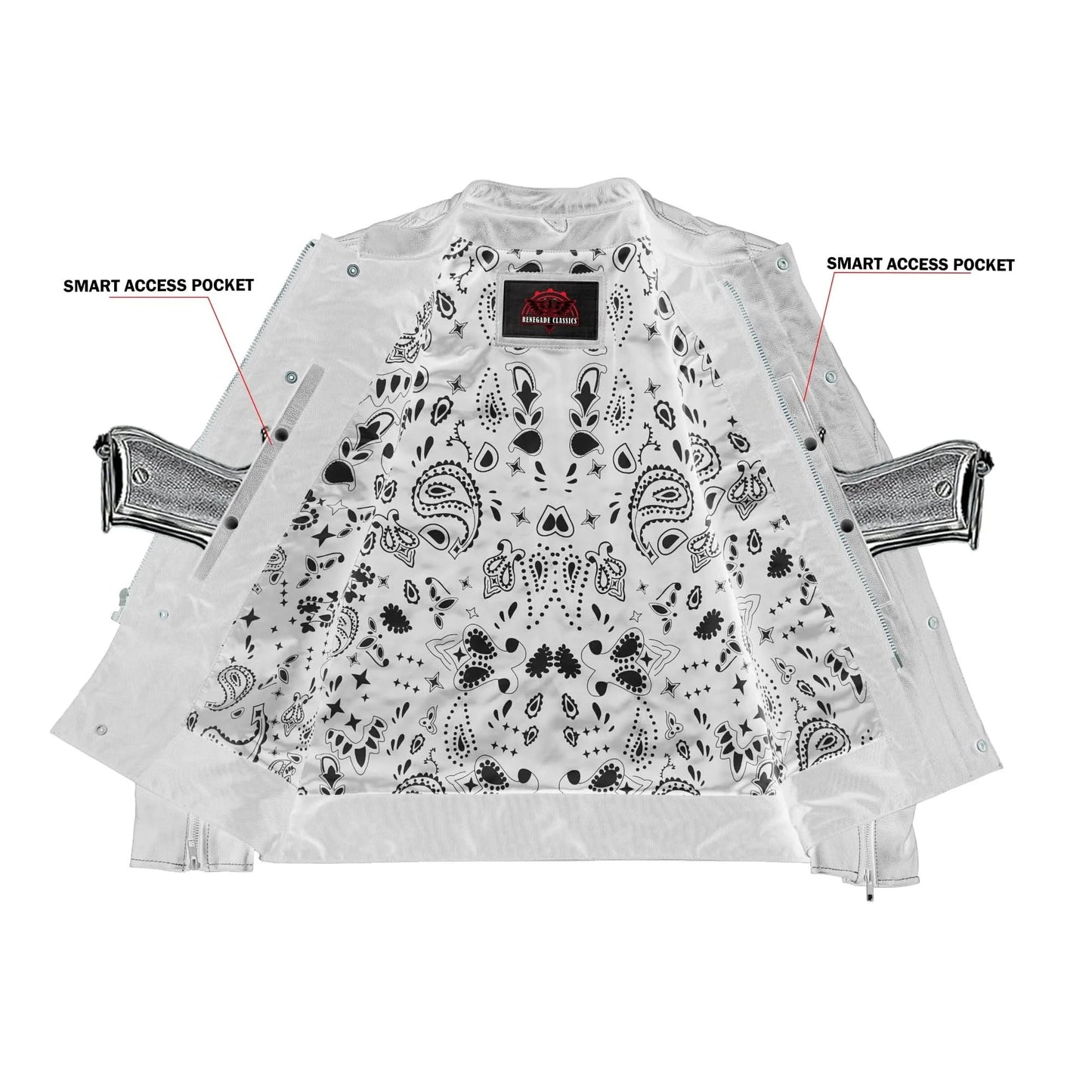 Conall Men's Leather Motorcycle Jacket