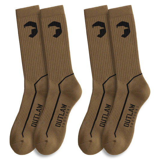 Tactical Merino Wool Cushion Socks - 2 Pairs