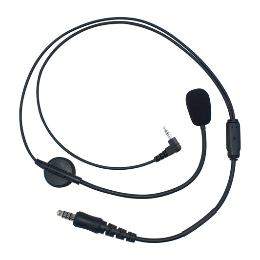 Boom Mic Kit w/ Ear Pro Input Cable & Nexus Connector - NATO Wired(High Impedance), for Hearing Protection(Ear Pro) Headsets