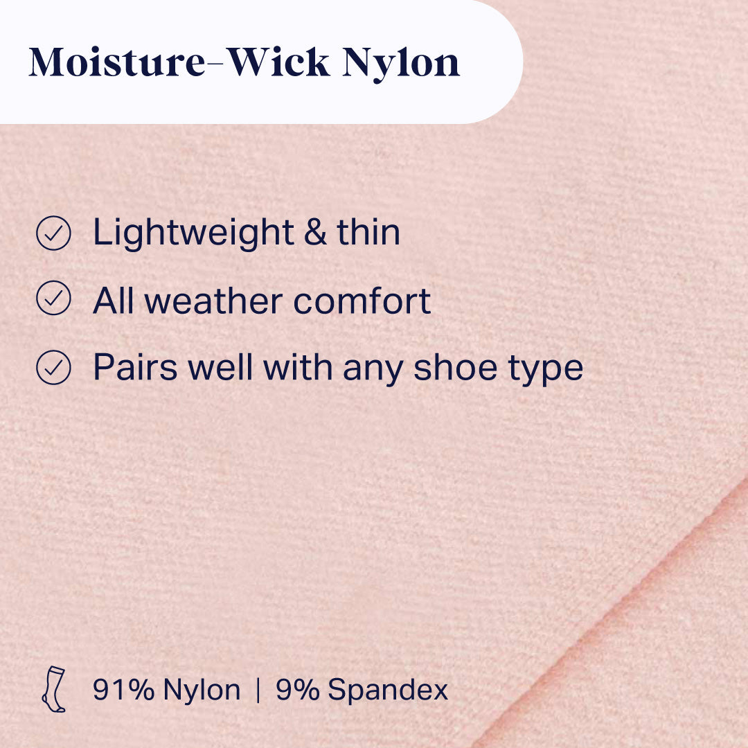 Knee-High Compression Socks – Solid Rose (20-30 mmHg)