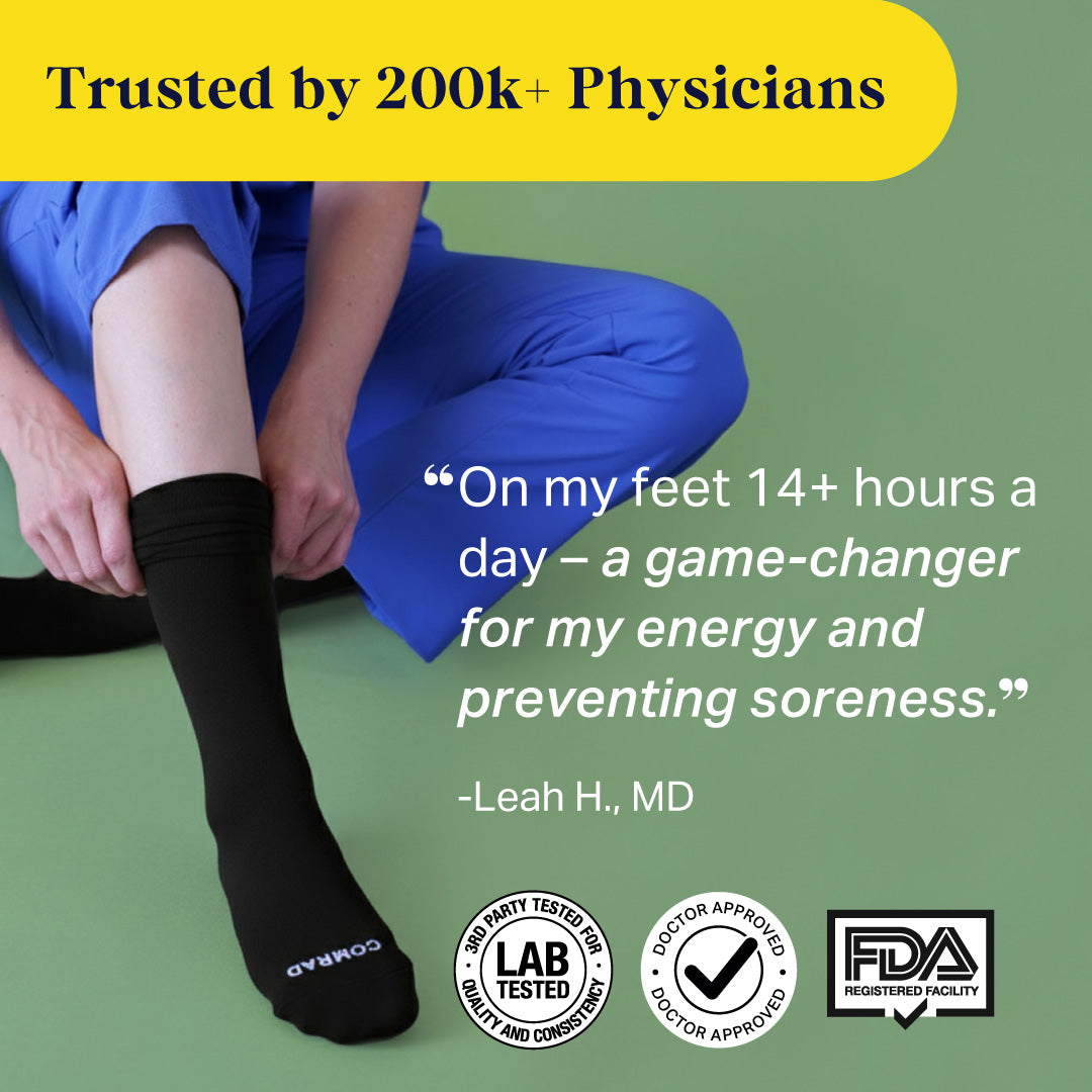 Knee-High Compression Socks – Solid Rose (20-30 mmHg)