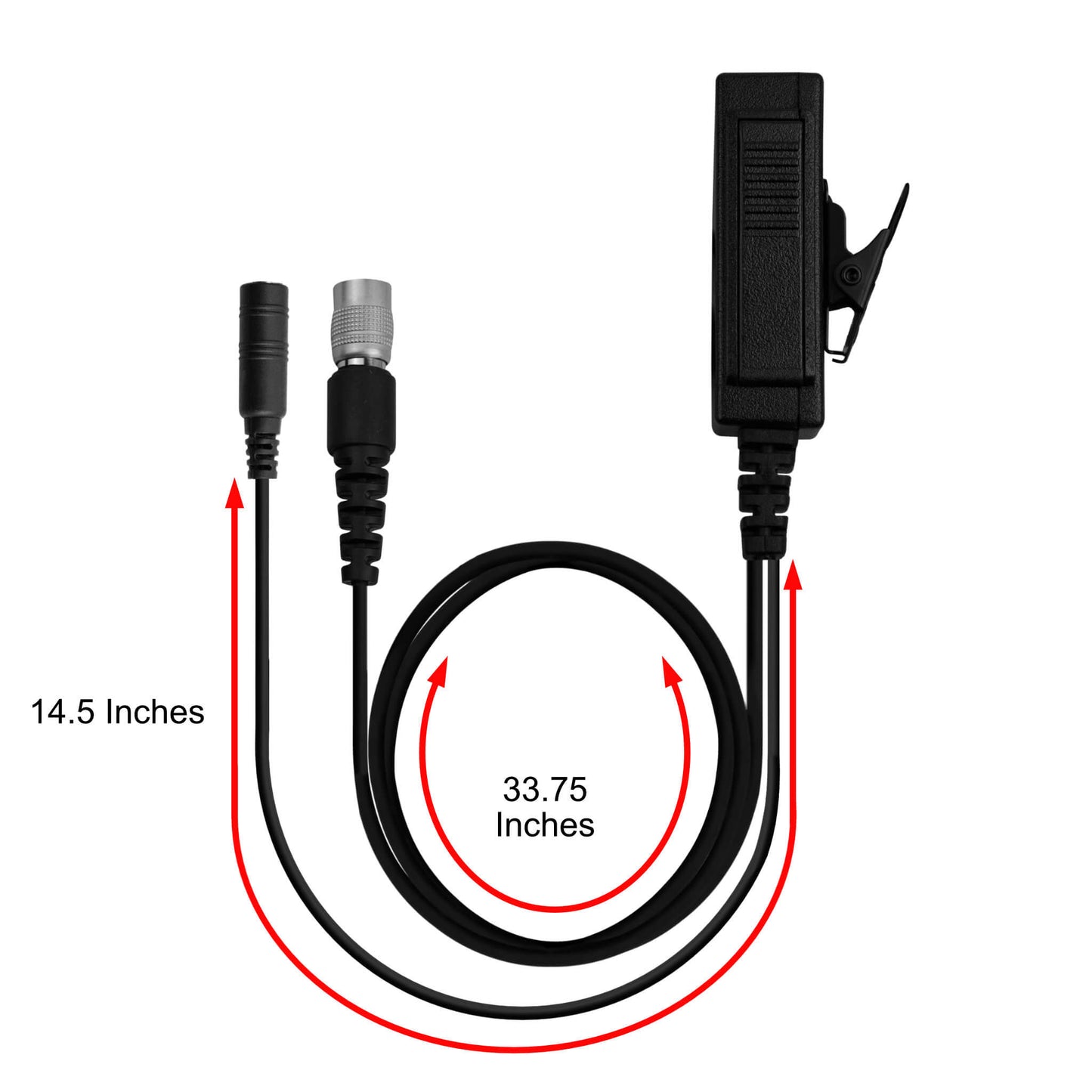 Patrol Mic & Invisible Series Tubeless Earpiece Complete Tactical Kit w/ Quick Disconnect (Hirose) - Motorola R7, MXP600, ION & N Series