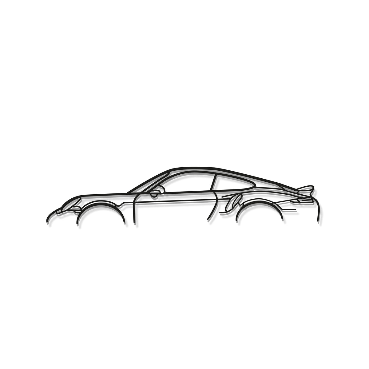 911 Turbo S Model 991 Metal Car Wall Art - MT0876