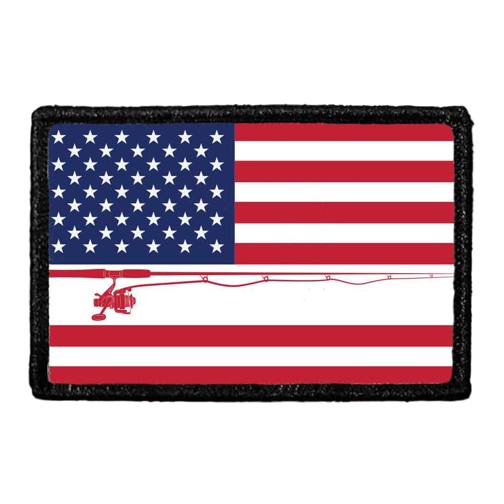 US Flag - Fishing - Color - Removable Patch