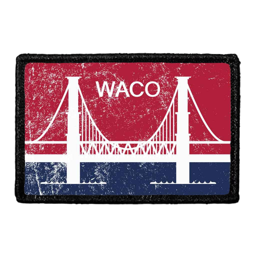 Waco City Flag - Color - Distressed - Removable Patch