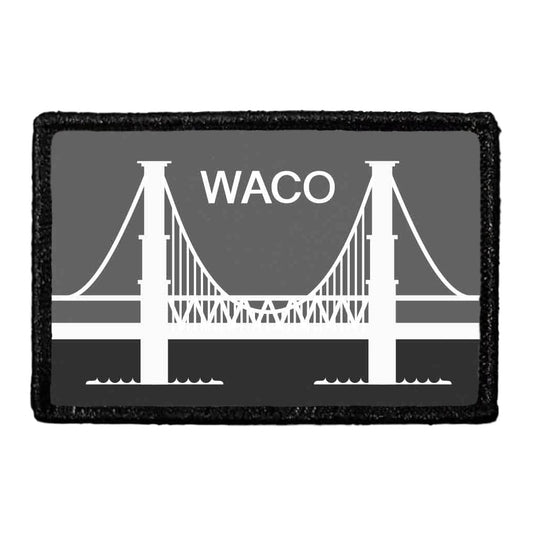 Waco City Flag - Black and White - Removable Patch