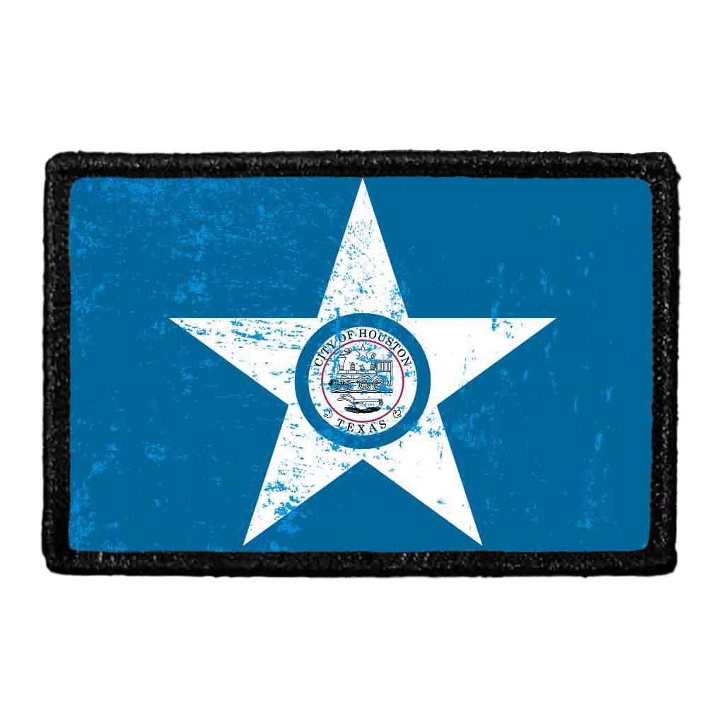 Houston City Flag - Color - Distressed - Removable Patch