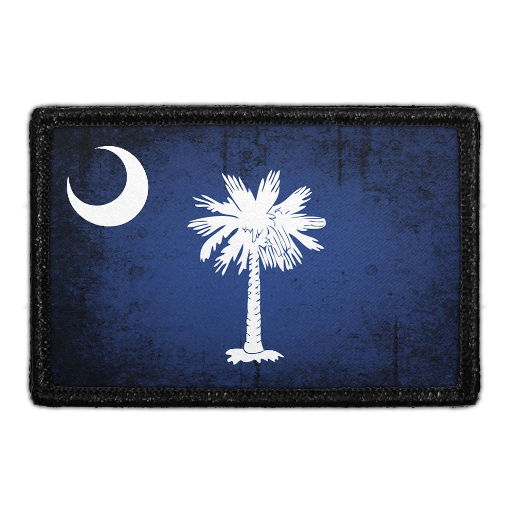 South Carolina State Flag - Color - Distressed - Removable Patch