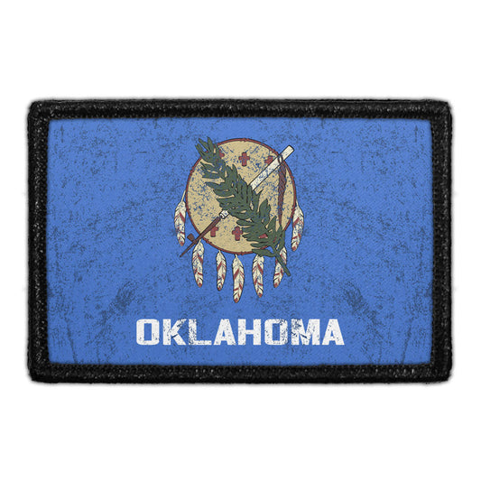 Oklahoma State Flag - Color - Distressed - Removable Patch