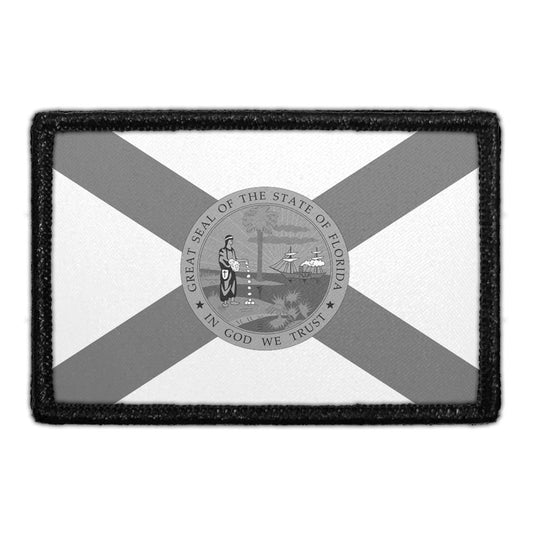 Florida State Flag - Black and White - Removable Patch