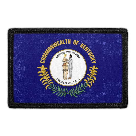 Kentucky State Flag - Color - Distressed - Removable Patch