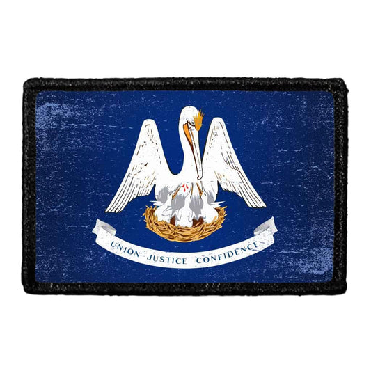 Louisiana State Flag - Color - Distressed - Removable Patch
