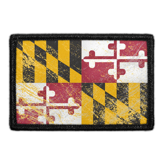 Maryland State Flag - Color - Distressed - Removable Patch