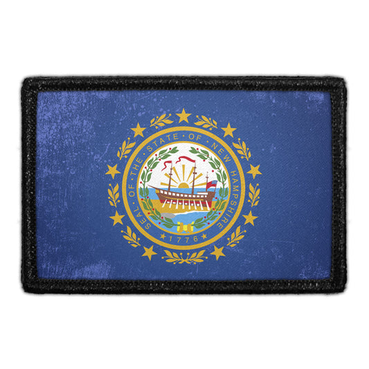 New Hampshire State Flag - Color - Distressed - Removable Patch